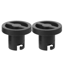 2Pcs Replacement Car Gas Tank Caps Black Plastic Alloy Fuel Cover Set