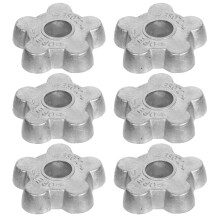 6Pcs Silver Aluminum Regulator Valve Handle Replacement with Easy Grip