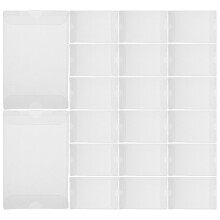 20Pcs Transparent Plastic Cassette Tape Storage Cases for Desk Use
