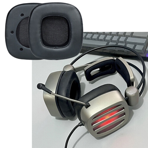 Ergonomice Earpads Replacement Ear-Black ice silk cloth 2