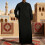 Traditional Cotton Linen Middle Eastern Thobe For-Navy blue L 4