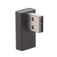 USB Connector 3.0 90 Degree Right Up Angled-black left