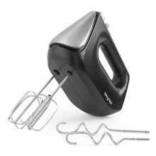 Salter Electric Hand Mixer 400W 5-Speed Turbo Whisk Beat Dough Hooks Baking