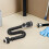 2Pcs Easy Install Black ABS Expandable Sink Drain with Popup Stopper 3