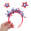3Pcs Multi Glitter Felt Patriotic Headbands for Independence Day Decor 7