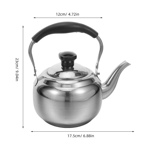 Stainless Steel Kettle Pot with Built-in Filter Silver Tea Maker 1
