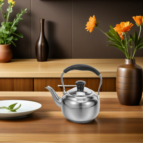 Stainless Steel Kettle Pot with Built-in Filter Silver Tea Maker 2