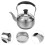 Stainless Steel Kettle Pot with Built-in Filter Silver Tea Maker 6