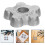 6Pcs Silver Aluminum Regulator Valve Handle Replacement with Easy Grip 6