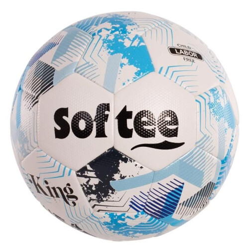 Bola de futebol Softee King - branco/azul
