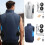 Kühlweste, Jacke mit 2 Ventilatoren,-Grau XXXL 3