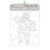 Farvet glas LED 3D- Julemand 4