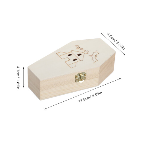 Kleine Holz Sargbox Beige - Schmuckkästchen Und 1