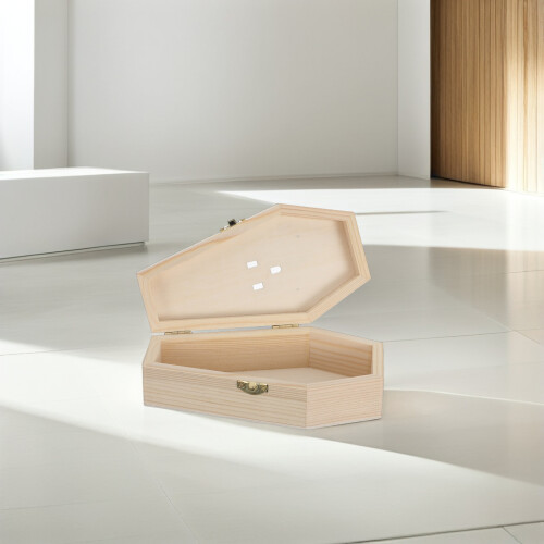 Kleine Holz Sargbox Beige - Schmuckkästchen Und 2