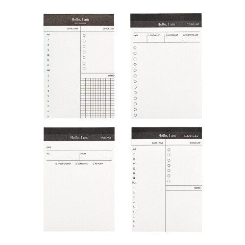 5 Stuks Professionele Note Memo Pad Scheurbare-dagelijks schema 1