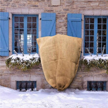 4 Bolsas de Arpillera de Invierno con Cordón para Cubrir Plantas, Bolsas de Protección Contra el Frío y la Congelación, Manta Anticongelante para