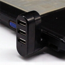2X 3 Port USB 2.0 Hub USB Port Splitter USB 2.0 Expander 90-180 Degree Rotatable for Laptop PC Tablet Printer Camera