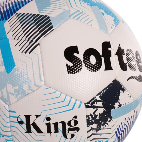 Bola de futebol Softee King - branco/azul 2
