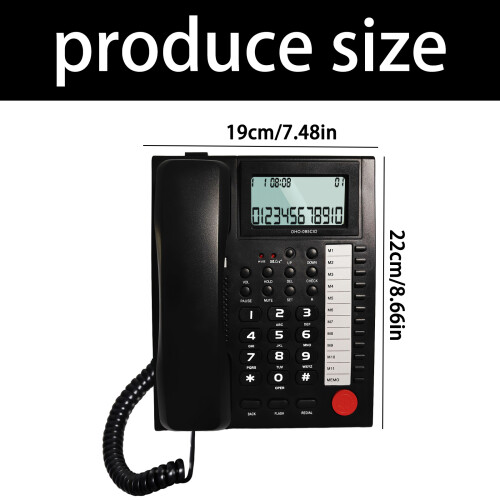 Caller Identification Display Desktop Landlines Telephone With 2