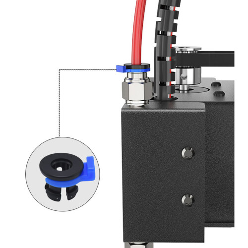 Set van 40 ABS 3D-printer Bowden-buisklemmen met solide ontwerp 1