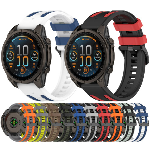 Smartwatch Straps Belt Scratch-Resistant-black dark blue 26mm 2