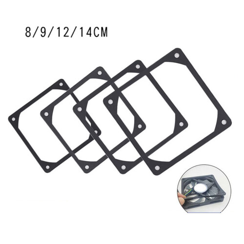 Soft Silicone Shock Absorbing Pad Rubber Fan Gaskets For-9cm 2