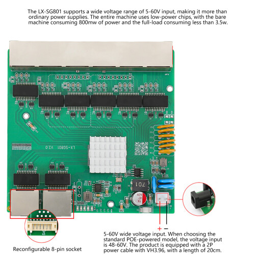 Space Saving 8 Port Gigabit Ethernet Networking-With POE 1