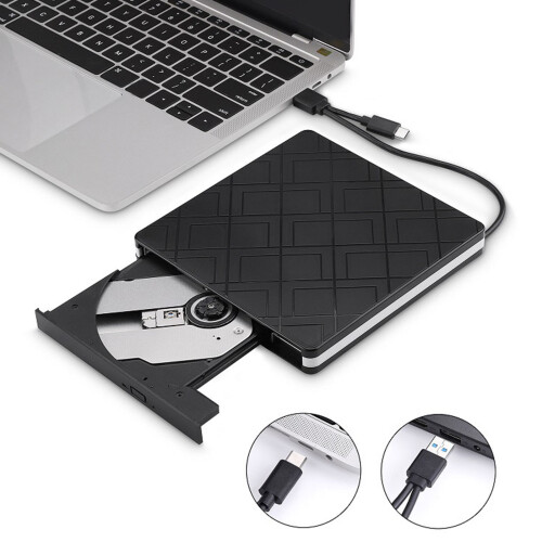 USB C External DVDs CDs Drive Rewriter For Notebook PC Data 2