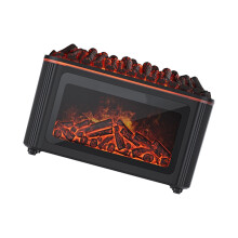USB Humidifier for Bedroom Realistic Flame Humidifier-Black