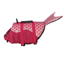 Swimming Life Vest For Tiny Dogs Soft Polyester Swim-Red S.