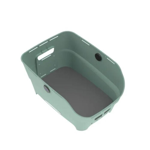 Panier arrière pour vélo - BASIL - Cento Neo - 21 L - Vert/Argenté - Système WSL 2