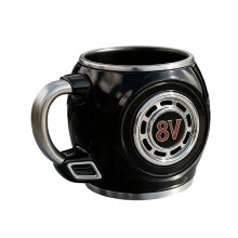 Trinkbecher, Kunstharz-Motor-Kaffeetasse mit-Schwarz