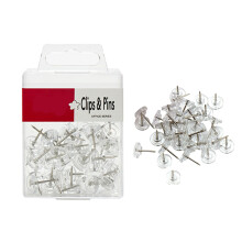 50/100/500Pcs Clear Flat Head Push Pins-50 pieces pvc hard b