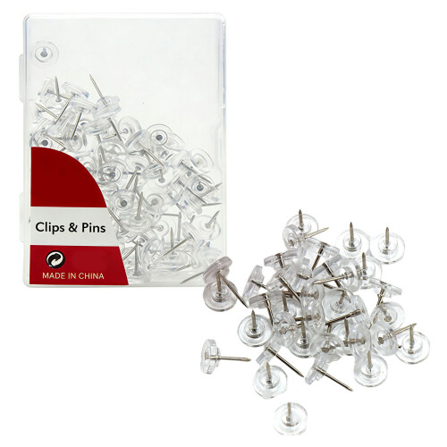 50/100/500Pcs Clear Round Flat Headed Push-100 pieces pp soft b