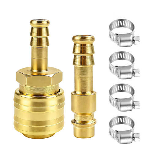 Copper Pneumatic Hose Fitting Adapter with Tightening-10mm