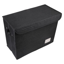 Sturdy Polyester Book Storage Case With Protective Cover-Black