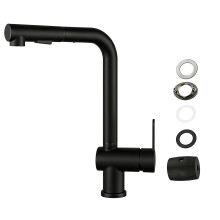 Stainless Steels Pull Out Kitchen Sink-Black Without piping