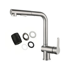 Stainless Steels Pull Out Kitchen Sink-Brushed Without piping