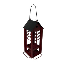 Big Metal Hanging Bird supplier With Protective Roof For-Red