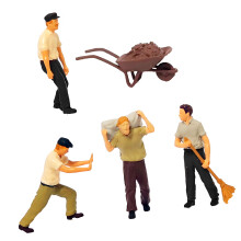 Hochdetaillierte Baustellen-Miniaturfiguren im Maßstab-Anzug