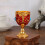 Elegant Metal Drinking Cup Embossed Butterfly Mini Goblet-Red 7