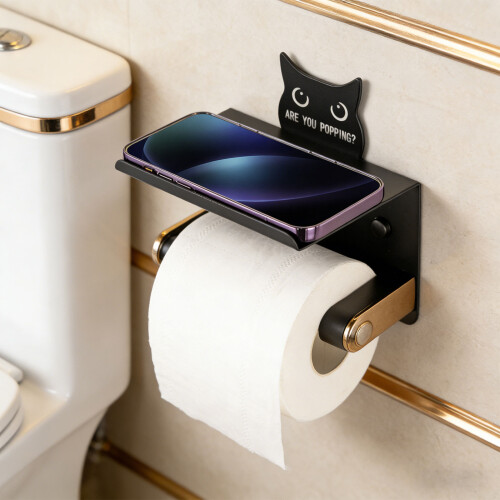Kittycat Theme Bathroom Accessory Stand With Storage Area 1