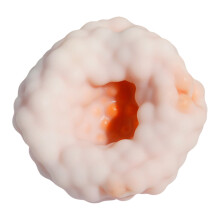 6cm Soft Squeeze Stress Ball Ice Skin Rice Ball Toy With-Orange