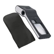 Magnifier with Light 3X 10X 55X Magnifying Glass for-Black
