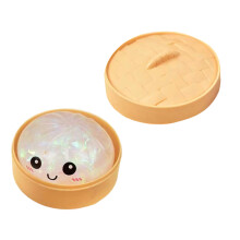 Cute Transparent Ball Skin Expression Bun Squeeze-transparent