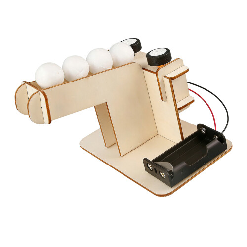 Wooden Automatic Ball Launching Science Project STEM Educational