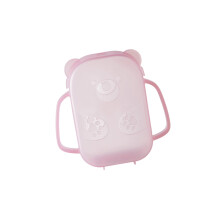 Reusable Squeeze Proof Baby Food Pouch Holder-Translucent pink