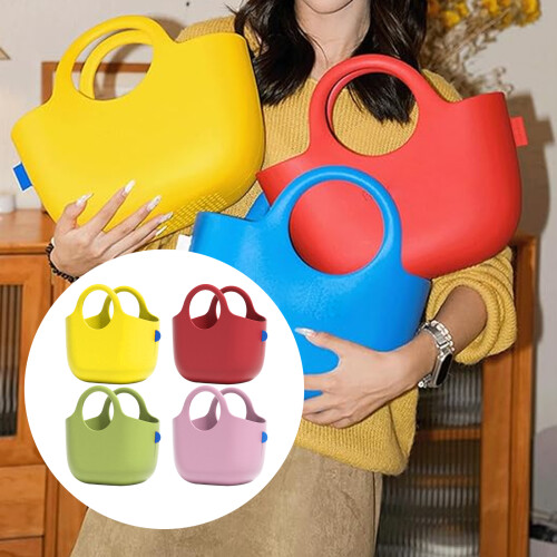 Gummi-Einkaufstasche, Strandtasche, wasserdichte-Rosa 2