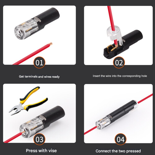 Pluggable LED Wire Connector 1 Ways Wire Connector-20pcs 2