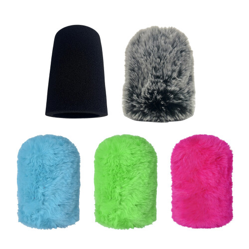 Soft Artificial Furs Windscreen Perfectly for SM7B-black sponge 1